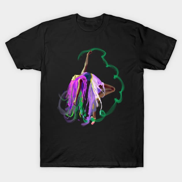 Colorful pink dancer ballet ballerina love dance art T-Shirt by starchildsdesigns